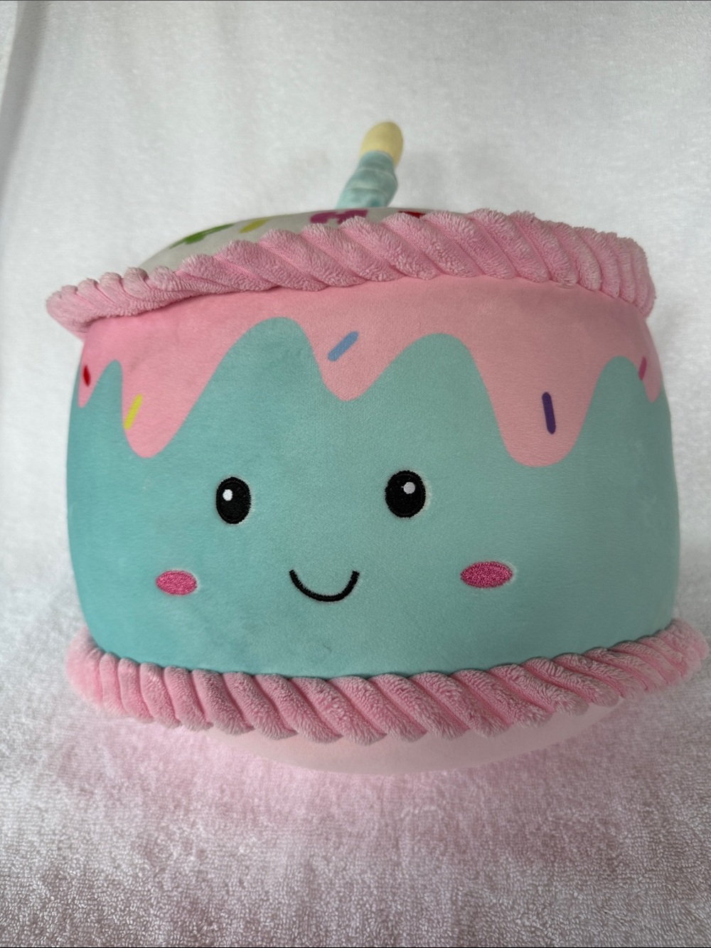 Smooshypals lol Cute Plush Birthday Cake Toy - Mint & Pink